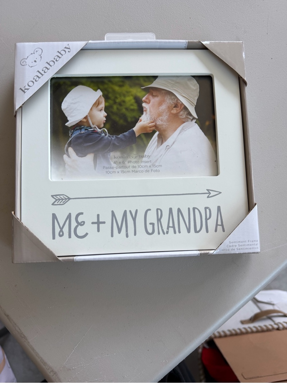 Koala Baby "Me + My Grandpa" White Sentiment Photo Frame
